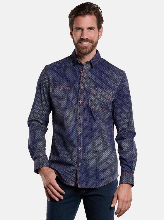 engbers Herren Hemd langarm Saphirblau 34152