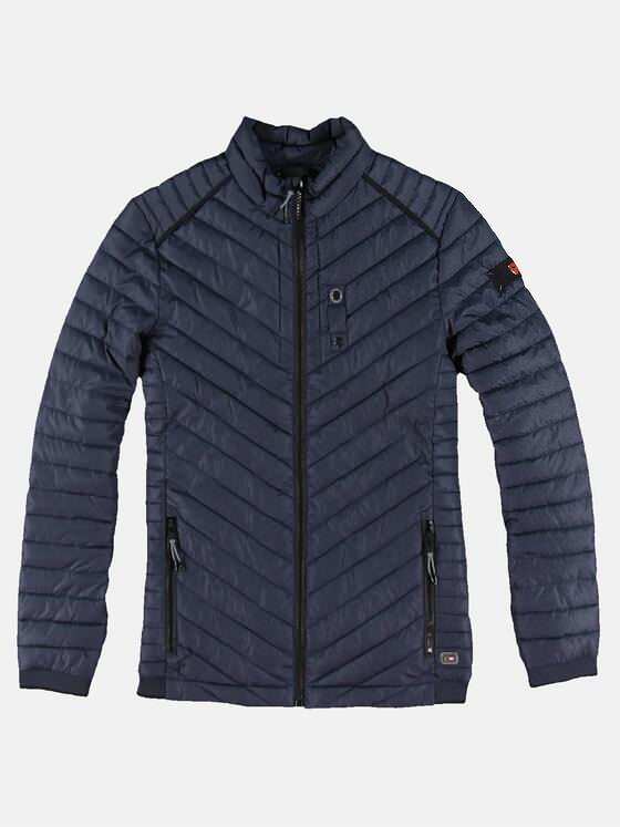 emilio adani Herren Jacke mit dezenten Kontrastelementen Blau 30017