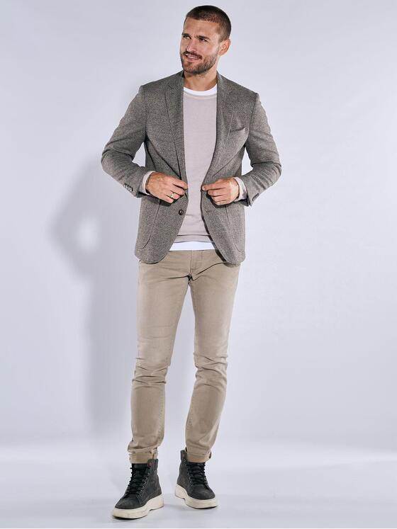 emilio adani Herren Freizeit-Sakko slim fit Braun 37255