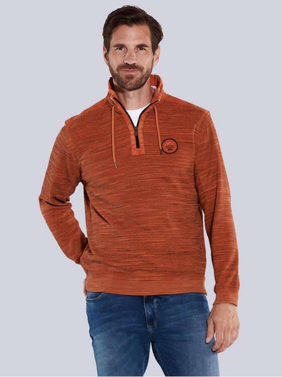 engbers Herren Sweatshirt gestreift Orange 35610