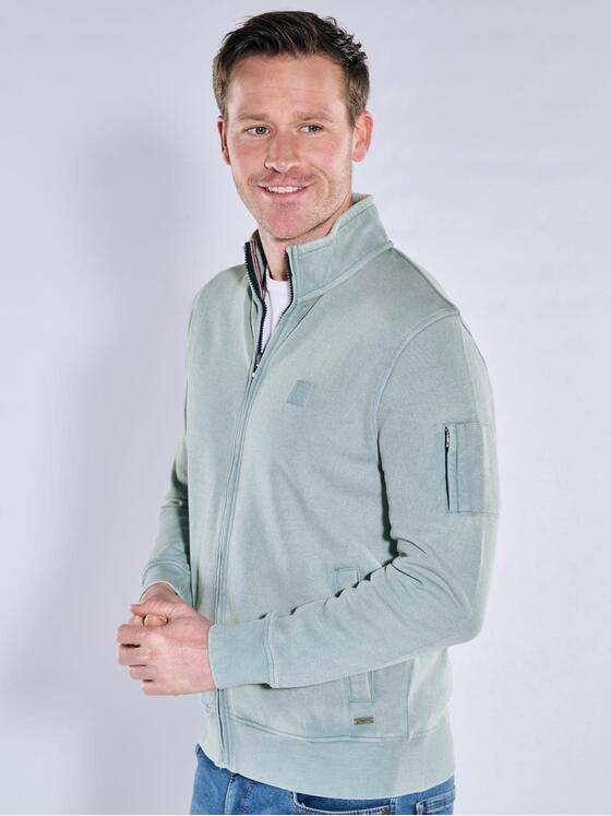 engbers Herren Sweatjacke Stehbund Mittelblau 39956