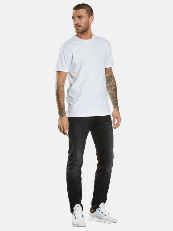 emilio adani Herren T-Shirt uni Weiß 34549