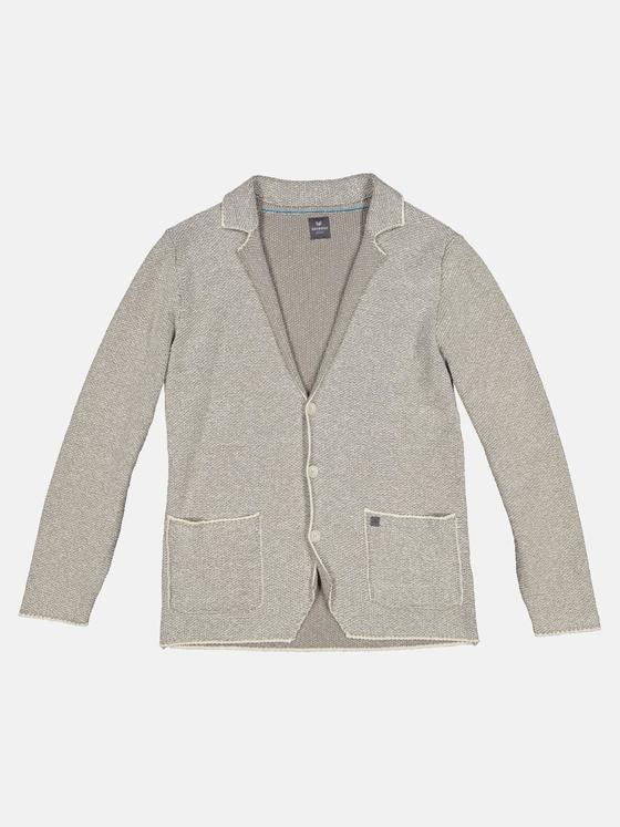 ENGBERS GERMANY Herren Strick-Sakko strukturiert Beige 32689