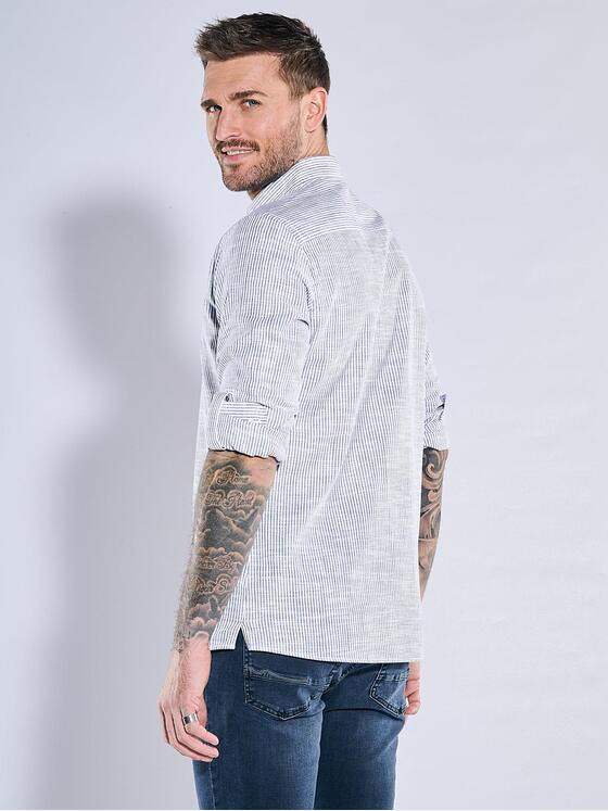 emilio adani Herren Hemd gemustert Blau 38753