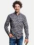 engbers Langarm-Hemd mit All-Over-Print Braunbeige engbers Langarm-Hemd mit All-Over-Print Braunbeige