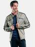 engbers Bikerjacke mit Galonstreifen Silbergrau