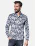 emilio adani Langarmhemd mit Floralprint Saphirblau
