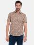 engbers Kurzarm-Hemd gemustert Braunbeige engbers Kurzarm-Hemd gemustert Braunbeige