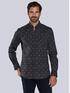 engbers Langarm-Hemd gemustert Anthrazit