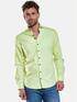 ENGBERS GERMANY Langarm-Hemd mit Leinen-Anteil Limonengelb