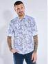 emilio adani Hemd mit All-Over-Druck Hellblau