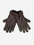 emilio adani Leder-Handschuhe Basic Dunkelbraun