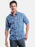 engbers Hemd mit Palmenprint Saphirblau engbers Hemd mit Palmenprint Saphirblau