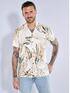 emilio adani Kurzarm-Hemd gemustert Beige