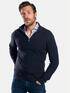 emilio adani Strickpullover mit Reißverschlusskragen Saphirblau emilio adani Strickpullover mit Reißverschlusskragen Saphirblau