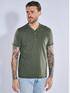 emilio adani Henley-Shirt uni Oliv emilio adani Henley-Shirt uni Oliv