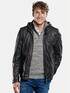 engbers Lederjacke mit Strickkapuze Anthrazit engbers Lederjacke mit Strickkapuze Anthrazit