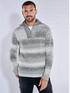 emilio adani Pullover mit Troyerkragen Anthrazit