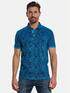 engbers Polo-Shirt gemustert Brilliantblau