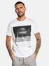 emilio adani T-Shirt mit Statement-Print Reinweiss