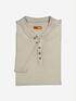 emilio adani Henley-Shirt uni Braunbeige