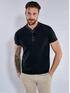 emilio adani Henley-Shirt uni Schwarz