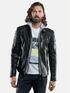 emilio adani Lederjacke mit integrierter Sweatjacke Schwarz
