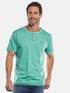 engbers T-Shirt mit Knopfleiste und Kontrastdetails Grasgruen