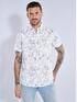 emilio adani Kurzarm-Hemd gemustert Reinweiss