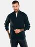 emilio adani Pullover mit Troyerkragen Petrolblau