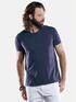emilio adani V-Neck T-Shirt mit spannendem Farbeffekt Saphirblau emilio adani V-Neck T-Shirt mit spannendem Farbeffekt Saphirblau