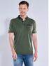 engbers Polo-Shirt gestreift Khaki