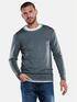 emilio adani Pullover aus feiner Merino-Wolle Petrolgruen