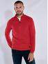 emilio adani Pullover mit Troyerkragen Feuerrot