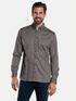engbers Langarm-Hemd gemustert Granitgrau