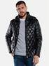 emilio adani Lederjacke mit neuer Steppvariante Schwarz
