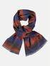 engbers Karierter Strickschal Dunkelorange engbers Karierter Strickschal Dunkelorange