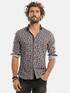 emilio adani Langarmhemd mit floralem All-Over-Print Tannengruen