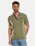 engbers Polo-Shirt gestreift Oliv