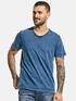 emilio adani V-Neck T-Shirt aus super softem Baumwollmaterial Brilliantblau