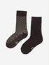 engbers Socke gemustert Dunkelbraun