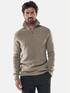 ENGBERS GERMANY Stilvoller Pullover mit Polokragen Braunbeige ENGBERS GERMANY Stilvoller Pullover mit Polokragen Braunbeige