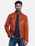 engbers Lederjacke Blutorange