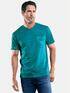 engbers T-Shirt in Flammgarnoptik Petrol