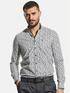 emilio adani Langarmhemd mit stylischem All-Over Print Saphirblau