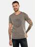 emilio adani T-Shirt Rundhals Hellbraun