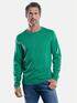 engbers Sportiver Baumwollpullover mit modischem Rundhalsausschnitt Grasgruen