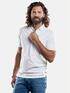 emilio adani sportives Poloshirt mit Galonstreifen Reinweiss