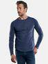 emilio adani Rundhals Shirt mit besonderem Farbeffekt Saphirblau