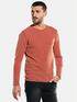emilio adani Rundhals-Shirt mit feiner Struktur Dunkelorange